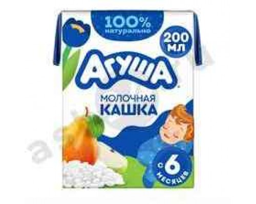 Бакалея Каша молочная АГУША рисовая яблоко груша 210г т/п