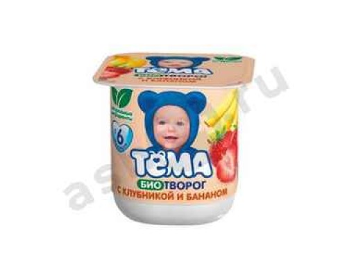 Молочные продукты Творожок ТЕМА клубника банан 95г