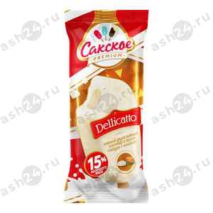 Мороженое САКСКОЕ DELLICATTO миндаль в белой глазуре с кокосом 80г