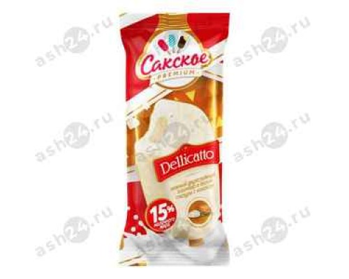 Мороженое САКСКОЕ DELLICATTO миндаль в белой глазуре с кокосом 80г