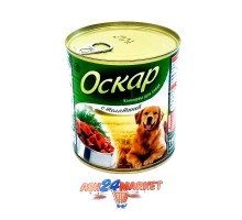 Корм для собак ОСКАР с телятиной 750г ж/б
