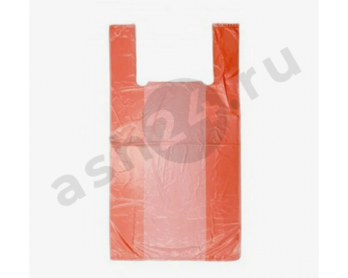Пакет майка ПЛАСТПОЛИМЕР 24*44 оранжевый 100шт