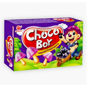 Сладости Печенье CHOCO BOY черная смородина 45г коробка