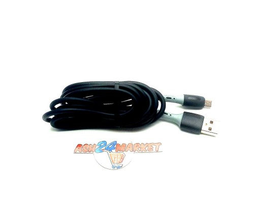 Кабель USB G6 Micro USB силиконовый 1м черный