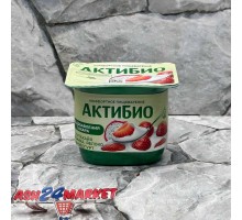 Йогурт АКТИБИО питахайя, клубника, яблоко 2,9% 130г стакан