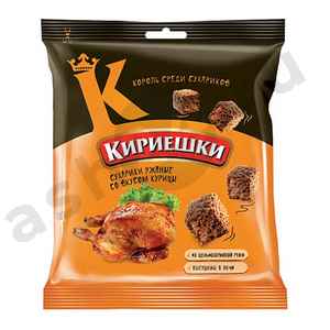 Снеки Сухарики КИРИЕШКИ ржаные курица 40г