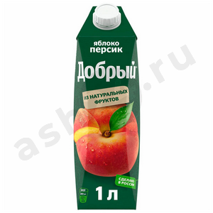 Напитки Сок ДОБРЫЙ яблоко персик 1л т/п