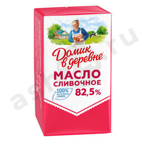Молочные продукты Масло сливочное ДОМИК В ДЕРЕВНЕ 82,5% 180г (6464)