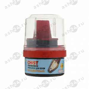 Крем-блеск для обуви CHIST  бесцветная с губкой 60мл