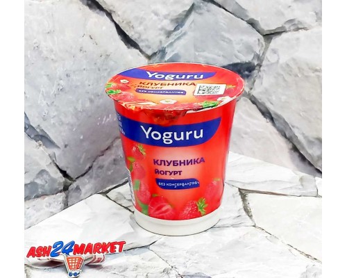 Йогурт YOGURU клубника 1,5% 310г стакан
