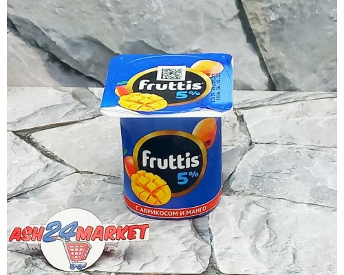 Йогурт FRUTTIS малина и черника, абрикос и манго 5% 115г