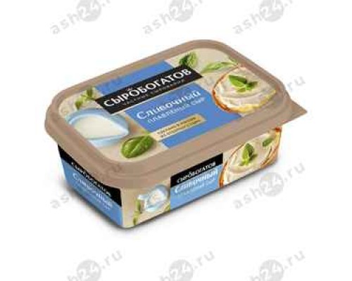 Молочные продукты Сыр плавленый СЫРОБОГАТОВ сливочный 200г ванночка (0361)