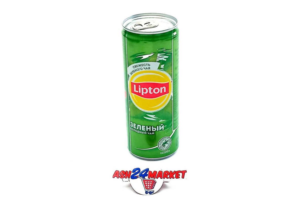 Чай холодный LIPTON зеленый 0,25л ж/б 66.00 р ASH24 MARKET