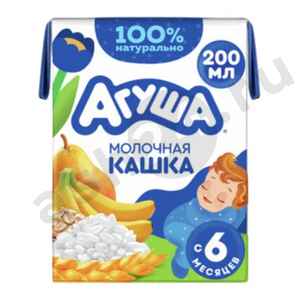 Бакалея Каша молочная АГУША злаковая груша банан 210г т/п