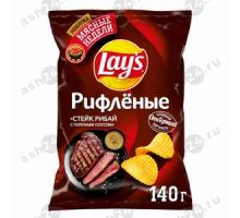 Чипсы ЛЕЙС стейк рибай с перечным соусом 140г