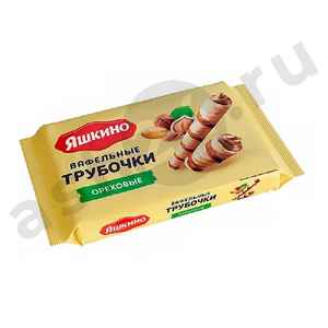 Сладости Трубочки ЯШКИНО вафельные ореховые 190г (3292)