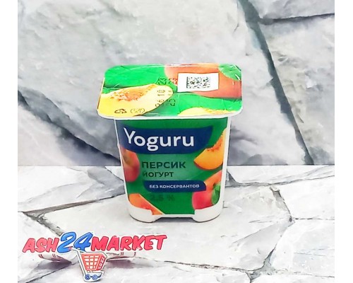 Йогурт YOGURU персик 2,5% 125г стакан