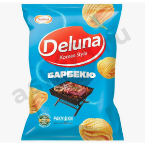 Снеки Кукурузные DELUNA ракушки барбекю 60г