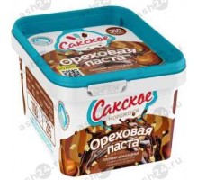 Мороженое САКСКОЕ пломбир орехово-шоколадная паста 350г (0088)