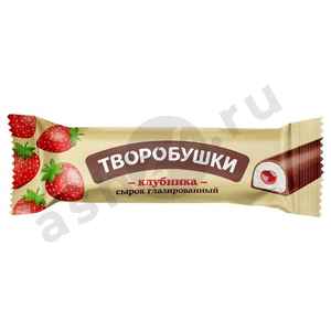 Молочные продукты Сырок ТВОРОБУШКИ клубника 40г (0657)