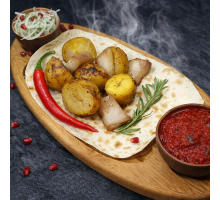 Мангал Картофель на мангале с салом (100г)