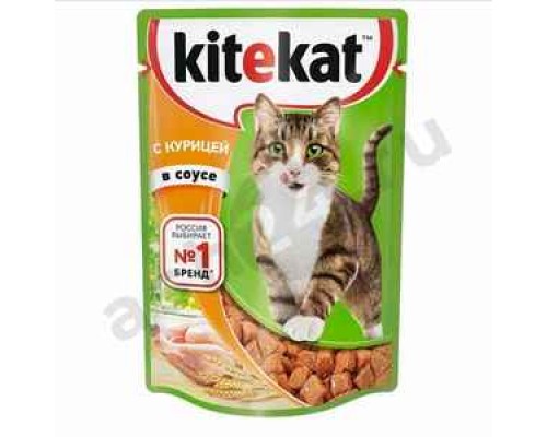 Корм для кошек KITEKAT аппетитная курочка в соусе 85г