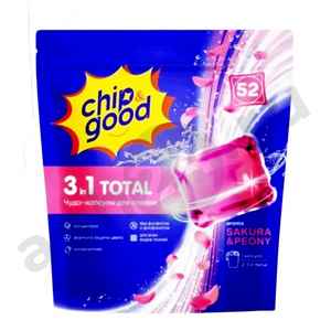 Капсулы для стирки CHIP GOOD 3в1 сакура и пион 52шт