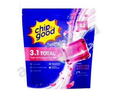 Капсулы для стирки CHIP GOOD 3в1 сакура и пион 52шт
