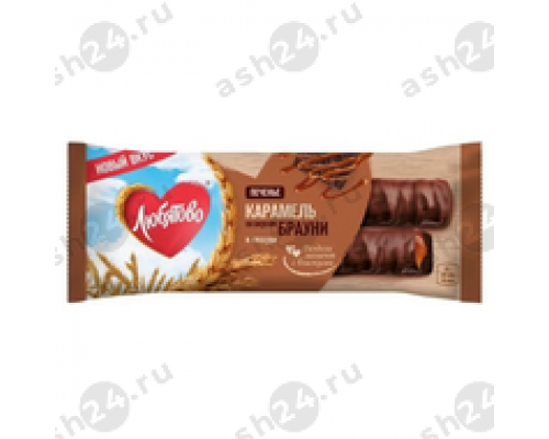 Печенье ЛЮБЯТОВО карамель со вкусом брауни 50г