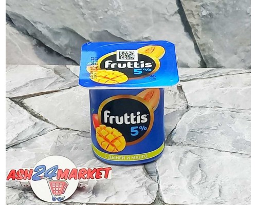 Йогурт FRUTTIS дыня и манго, банан и клубника 5% 115г