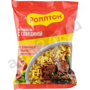Бакалея Вермишель РОЛЛТОН говядина 60г м/у