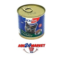 Корм для кошек MonAmi кусочки в соусе с индейкой 250г