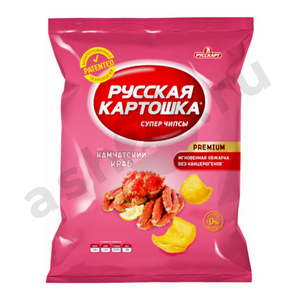 Чипсы РУССКАЯ КАРТОШКА камчатский краб 140г