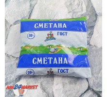 Сметана КУБАНСКИЙ МОЛОЧНИК 20% 400г пленка