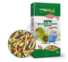 Корм TRIOL для мелких и средних попугаев 500г (коробка)