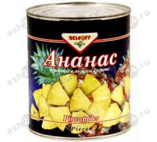Консервы Ананасы DELCOFE кусочками в сиропе 580г ж/б