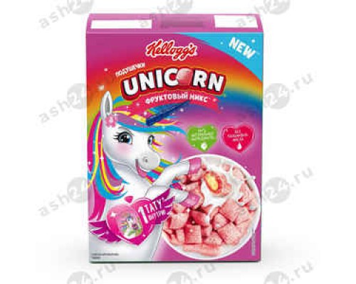 Бакалея Завтрак готовый UNICORN подушечки фруктовый микс 200г коробка