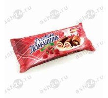 Рулет бисквитный ДОМАШНИЙ клубника 150г