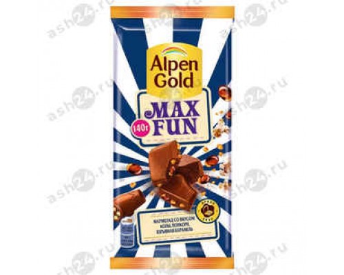 Шоколад MAXFUN ALPENGOLD мармелад, попкорн, взрывная карамель, др. 140г