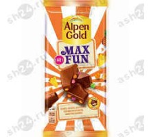 Шоколад MAXFUN ALPENGOLD манго, ананас, маракуйя, др. 140г