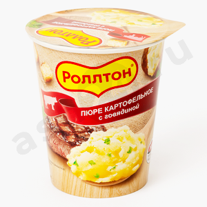 Бакалея Пюре картофельное РОЛЛТОН говядина 55г стакан
