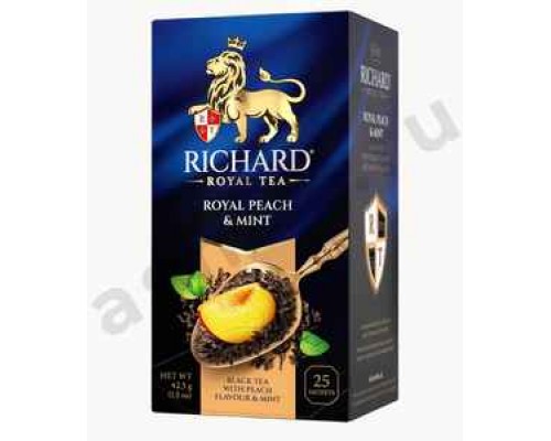Бакалея Чай РИЧАРД черный персик мята 25пак