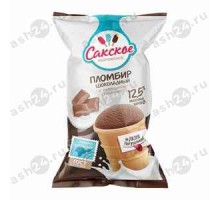 Мороженое САКСКОЕ пломбир шоколад стакан 80г (0025)