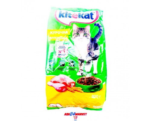 Корм для кошек KITEKAT аппетитная курочка 800г