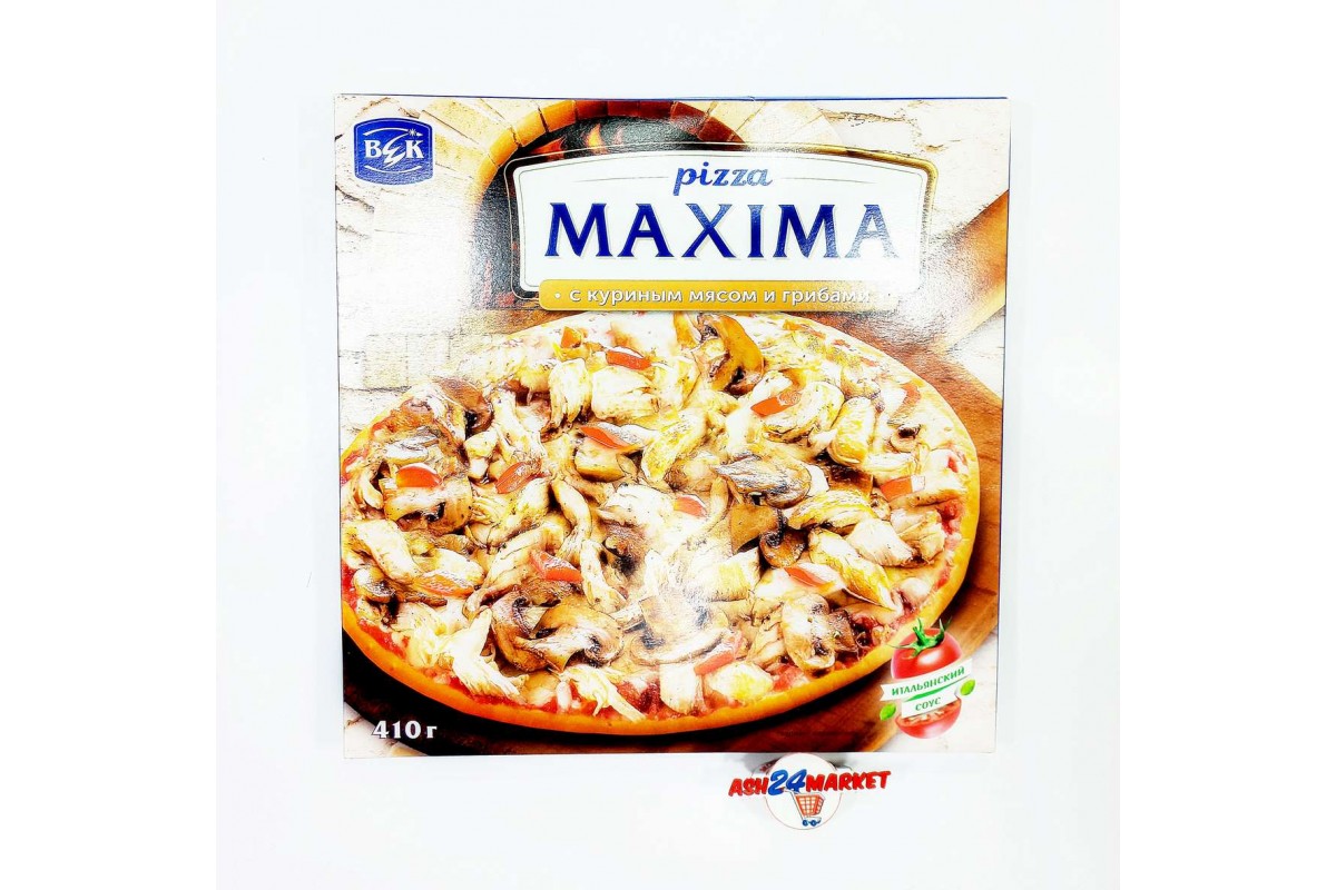 Пицца MAXIMA с куриным мясом и грибами 410г