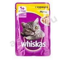 Корм для кошек ВИСКАС желе курица 75г
