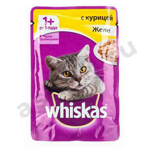 Корм для кошек ВИСКАС желе курица 75г