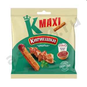 Снеки Сухарики КИРИЕШКИ maxi шашлык + соус кетчуп 50г