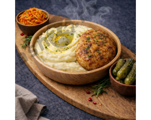 Гарнир Картофельное пюре + котлета куриная