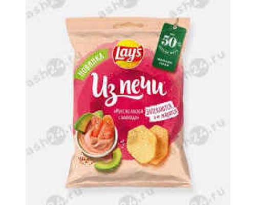 Чипсы LAYS ИЗ ПЕЧИ мусс из лосося с авокадо 81г